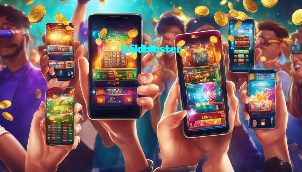 Wildblaster casino presented on mobile device in Pakistan with slots and live games